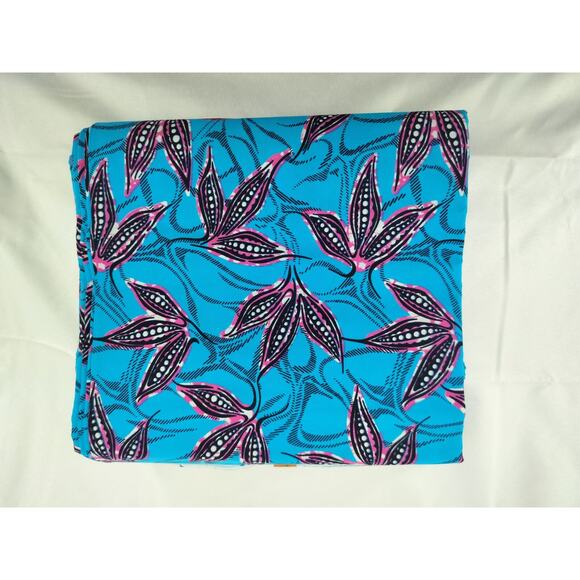 Fabric African Printed Multicolors 100% Cotton-Sold per the Yard - Picture 4 of 5